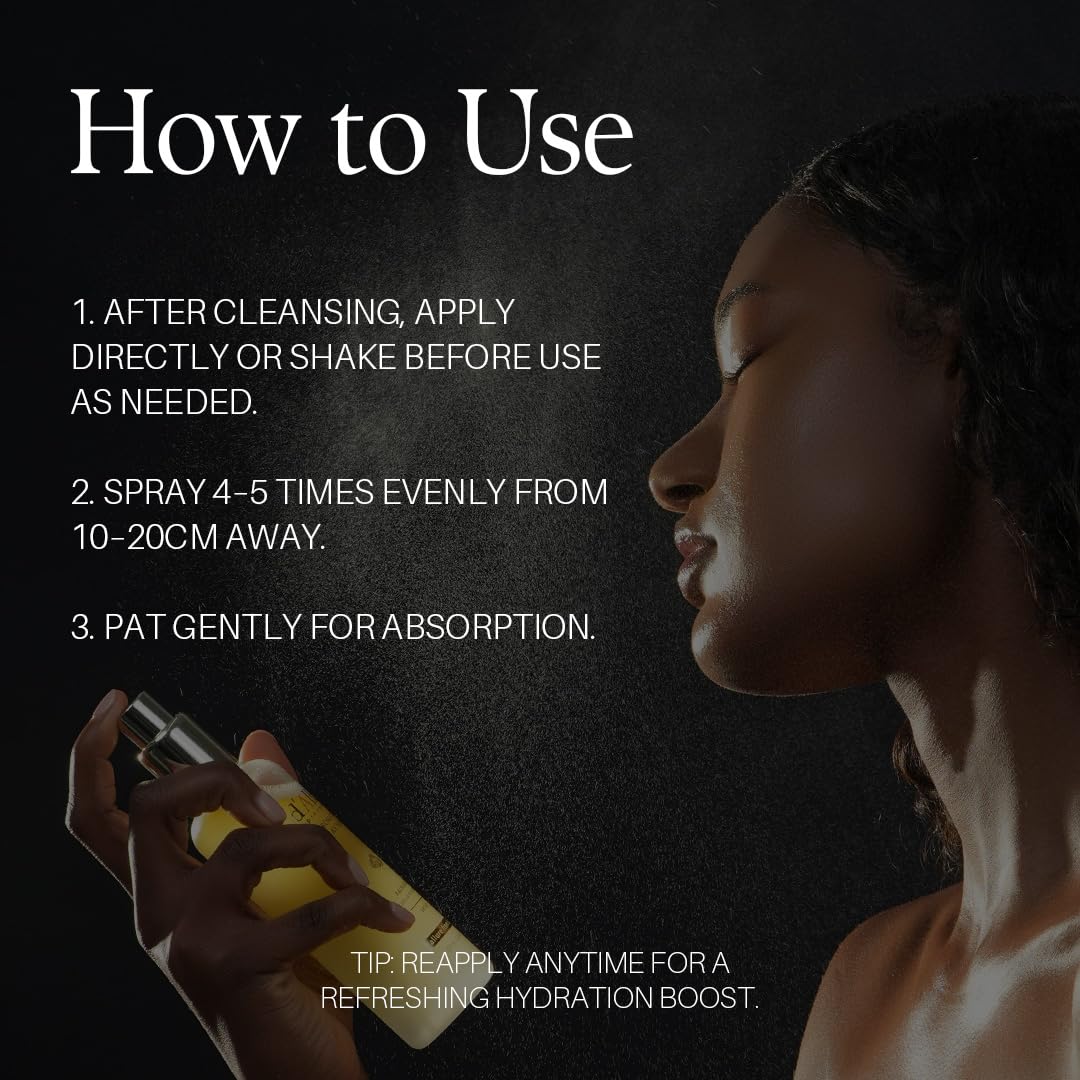 Rose water spray used in morning skincare routine