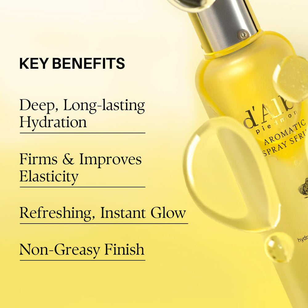 72% rose water blend in d'alba Piedmont spray serum for skin hydration