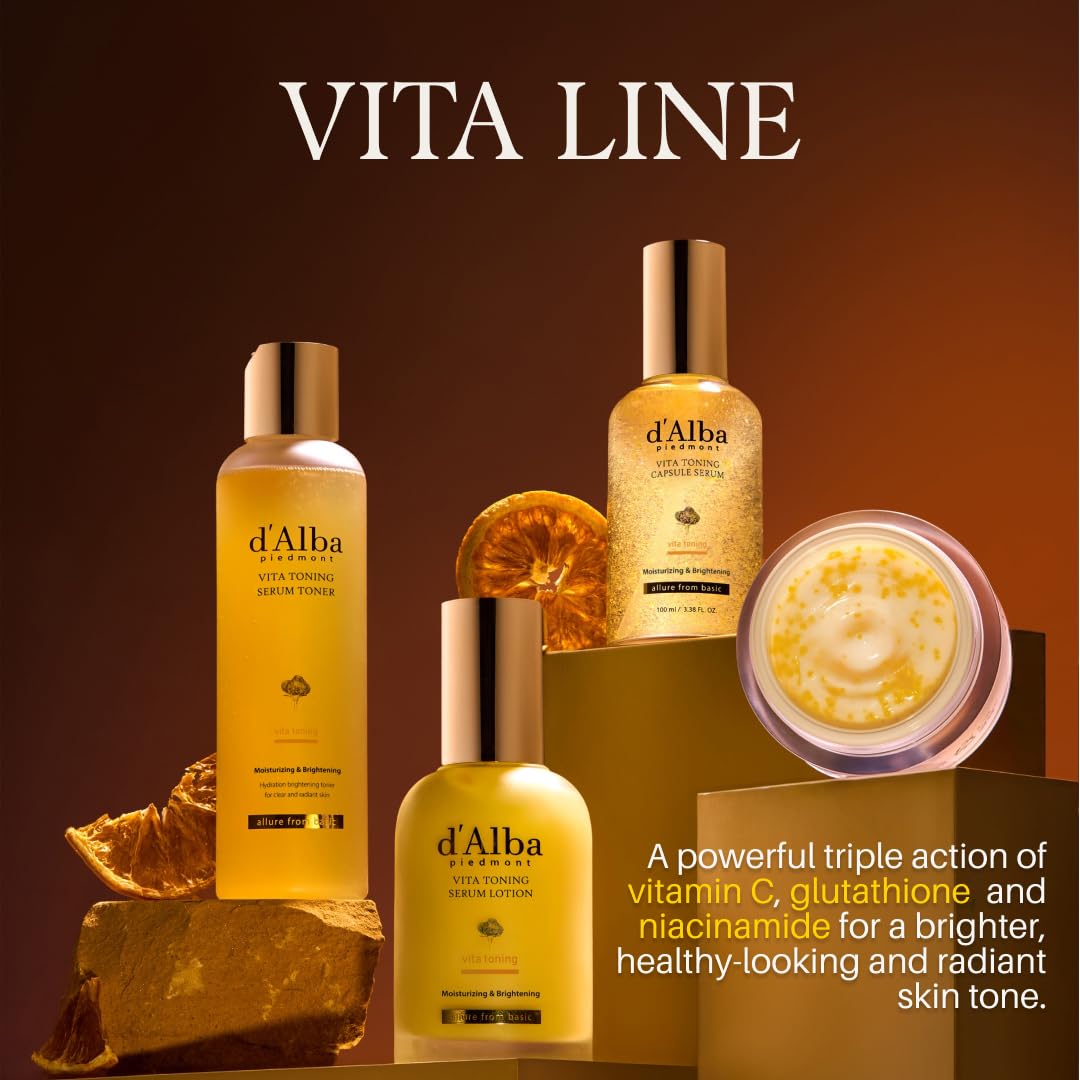 d'alba Piedmont Vita Toning Capsule Serum capsules close-up for rapid hydration
