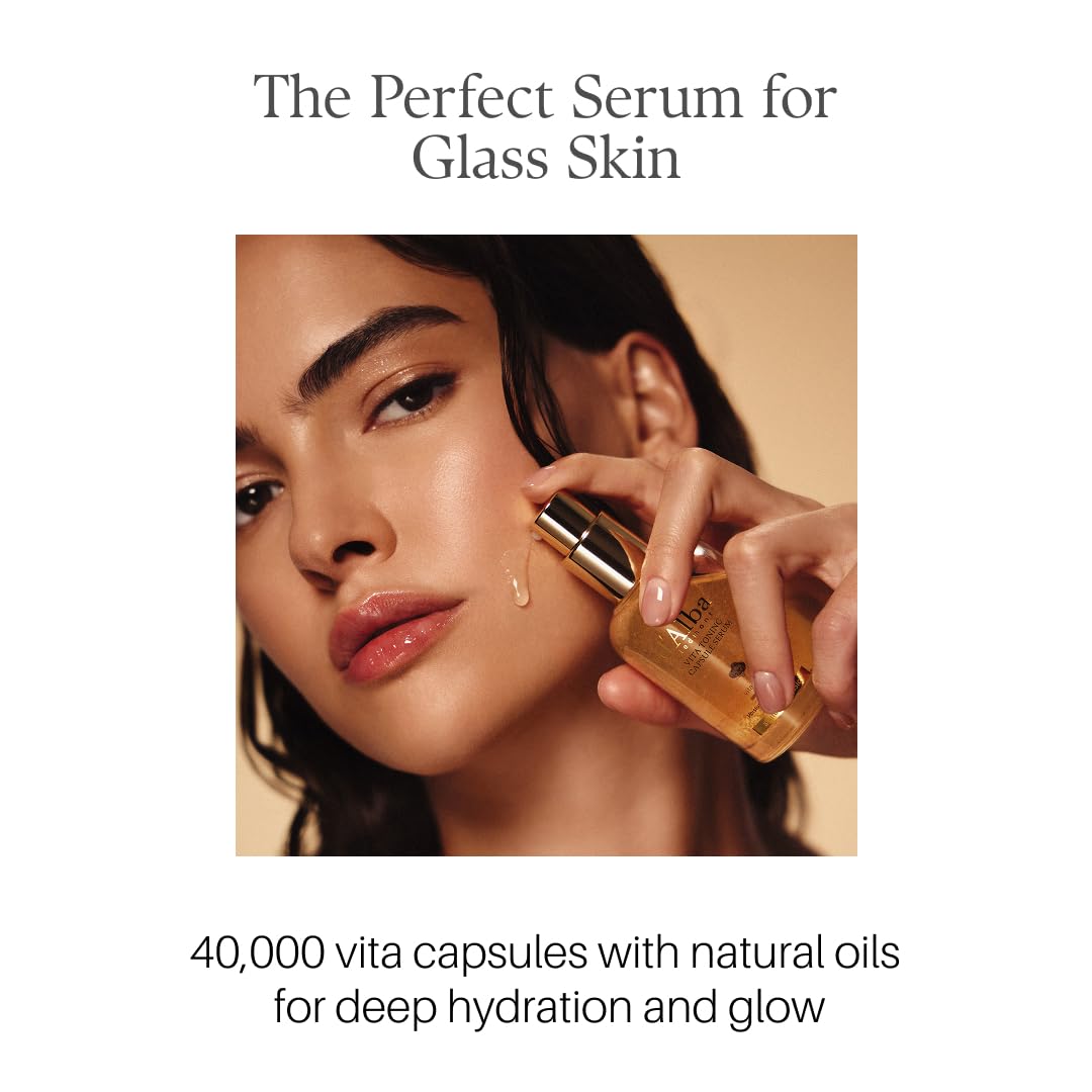 d'alba Piedmont Vita Toning Capsule Serum rose water droplets highlight hydrating glow