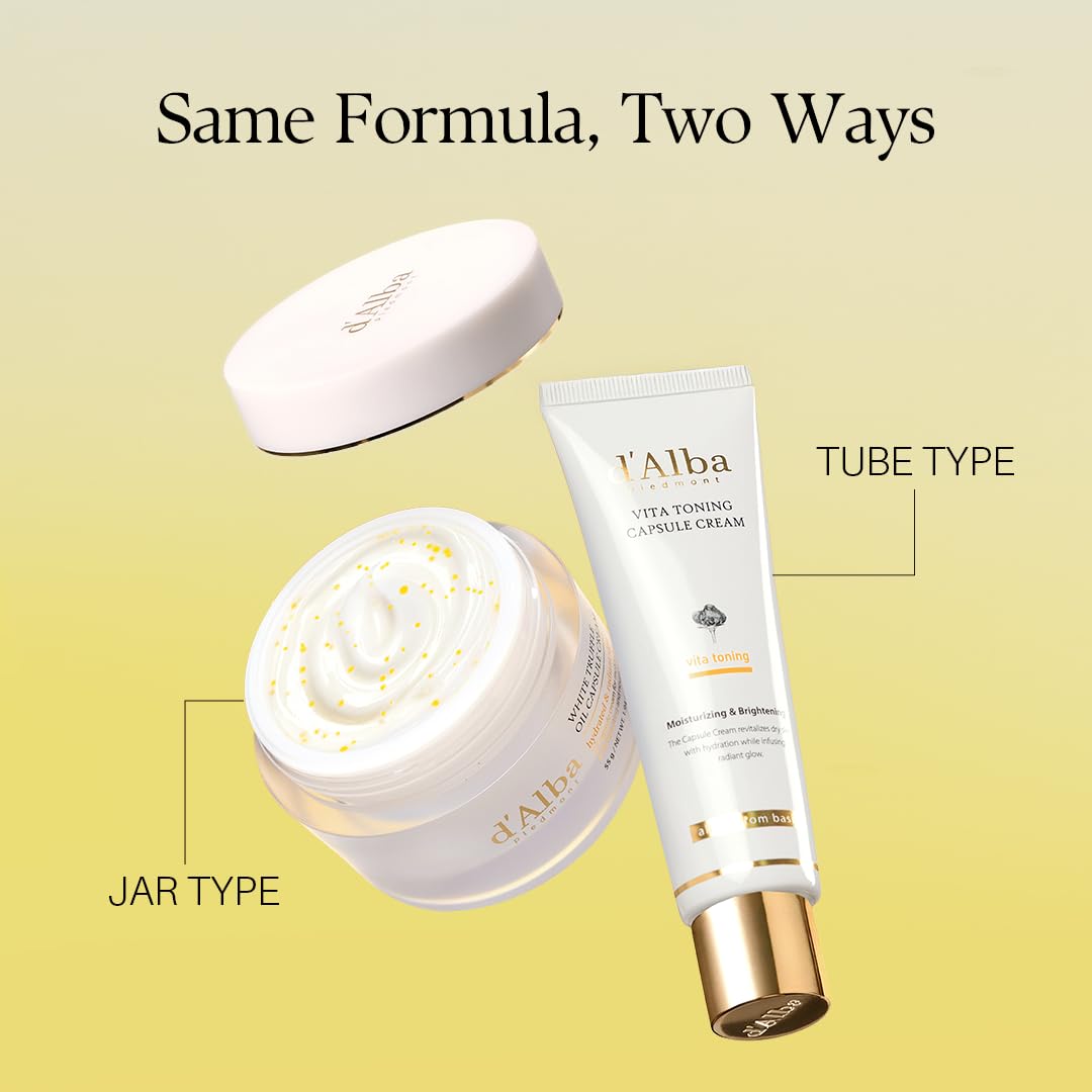 D'alba Piedmont Vita Toning ingredients graphic highlighting vitamins.