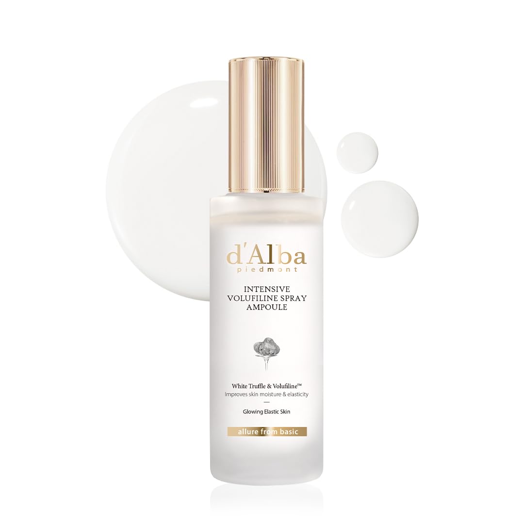d'alba Piedmont Volufiline spray ampoule bottle showcases a convenient mist for hydration.