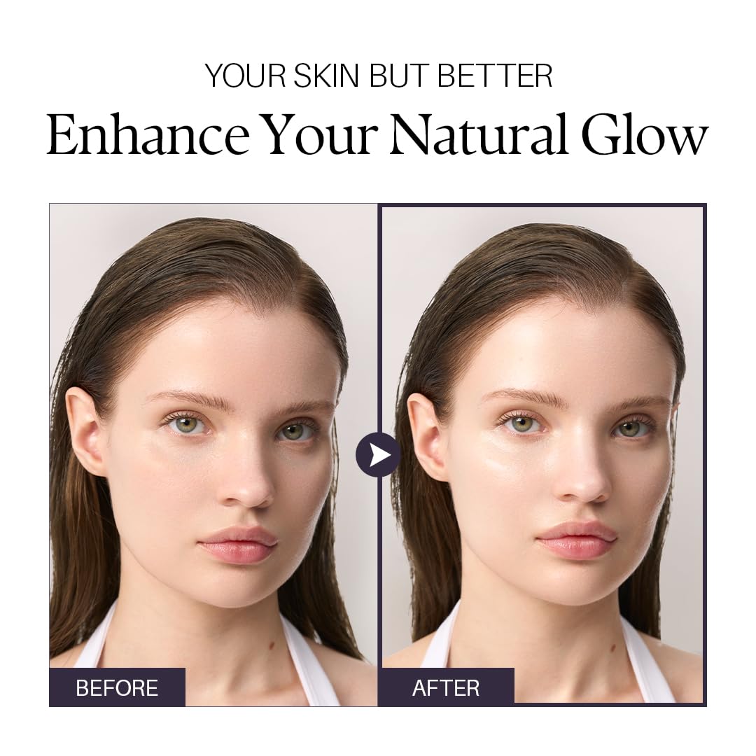 d'alba Piedmont Waterfull Tone-Up serum on face delivers a smooth, seamless finish.