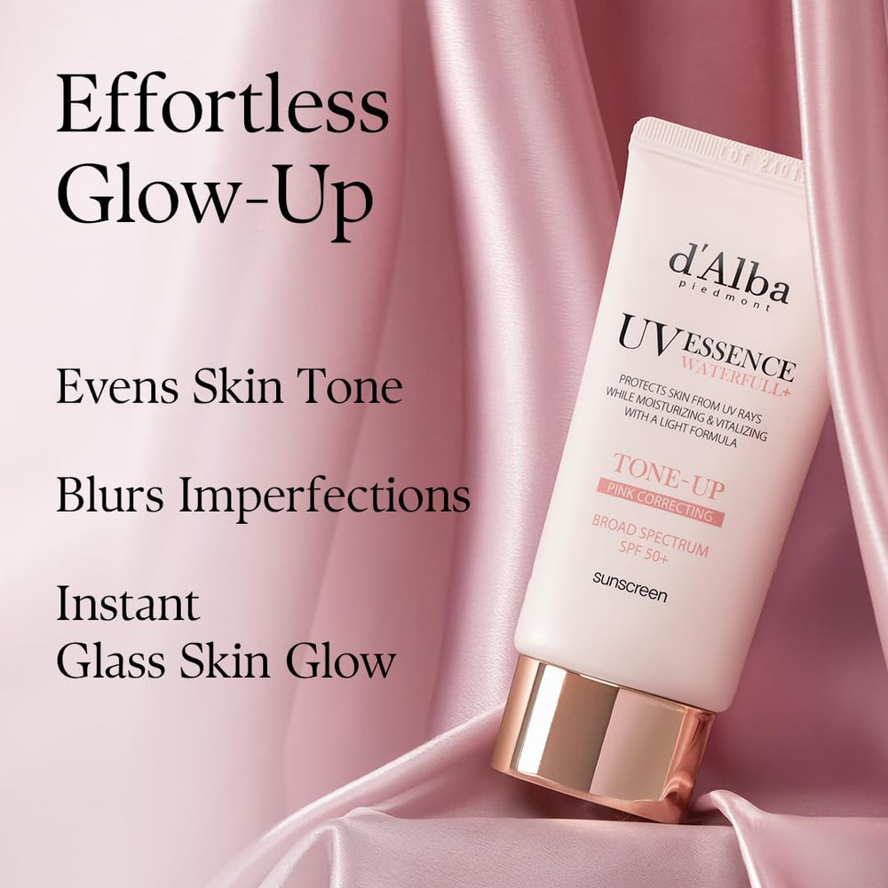 d'alba Piedmont Waterfull Tone-Up serum texture swatch reveals a silky veil.