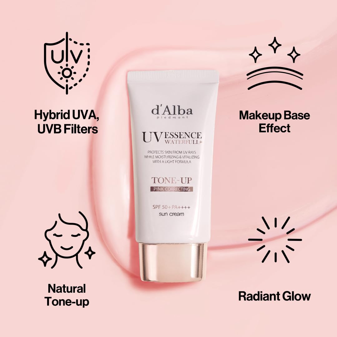D'alba Waterfull Tone-Up SPF 50+ protection on skin