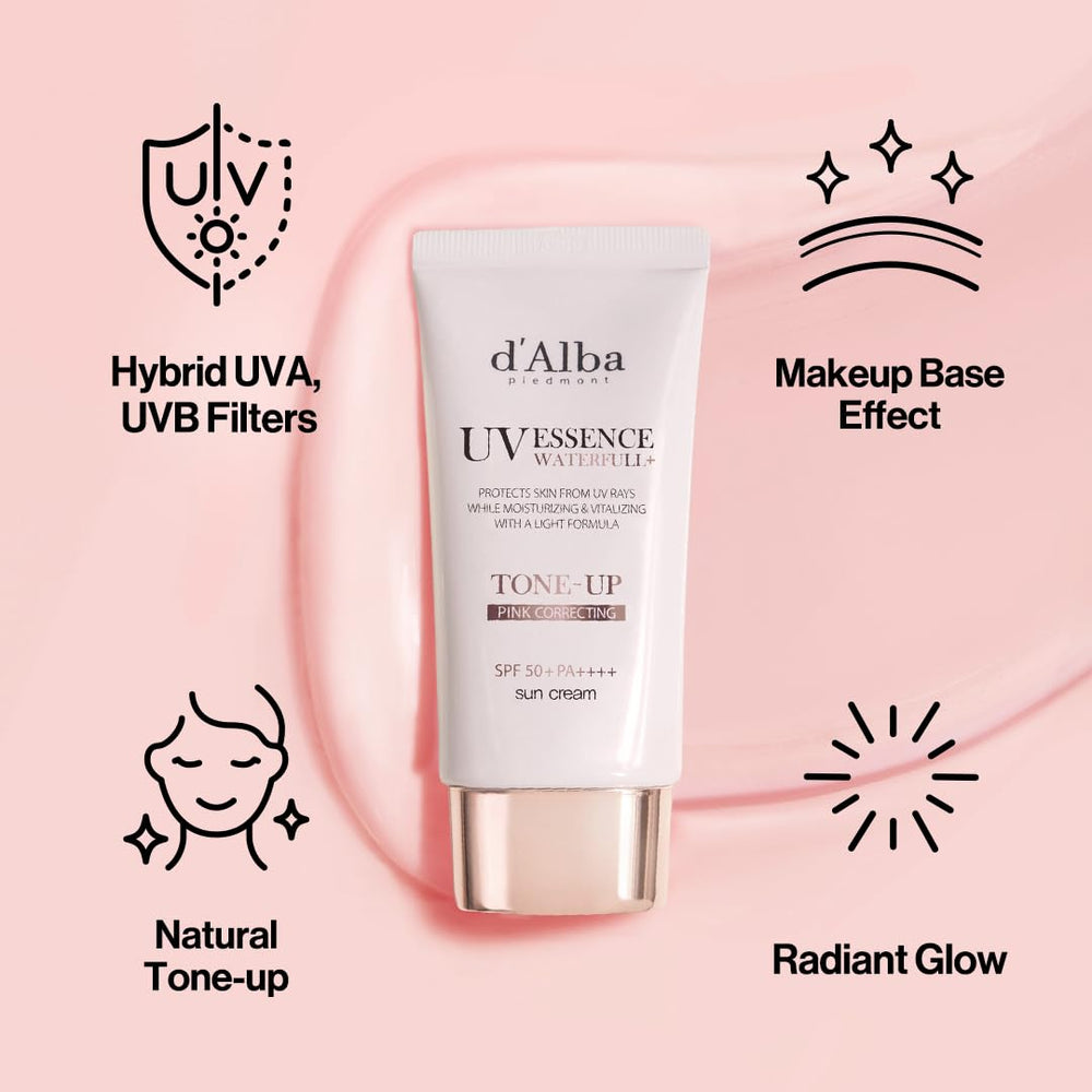 D'alba Waterfull Tone-Up SPF 50+ protection on skin