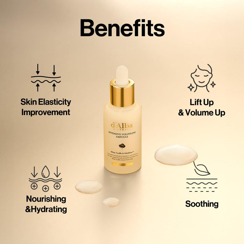 d'alba Piedmont White Truffle Ampoule label highlights vegan-certified formulation.
