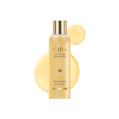 d'alba Piedmont White Truffle Vita Toning Serum bottle highlights hydrating brightness.