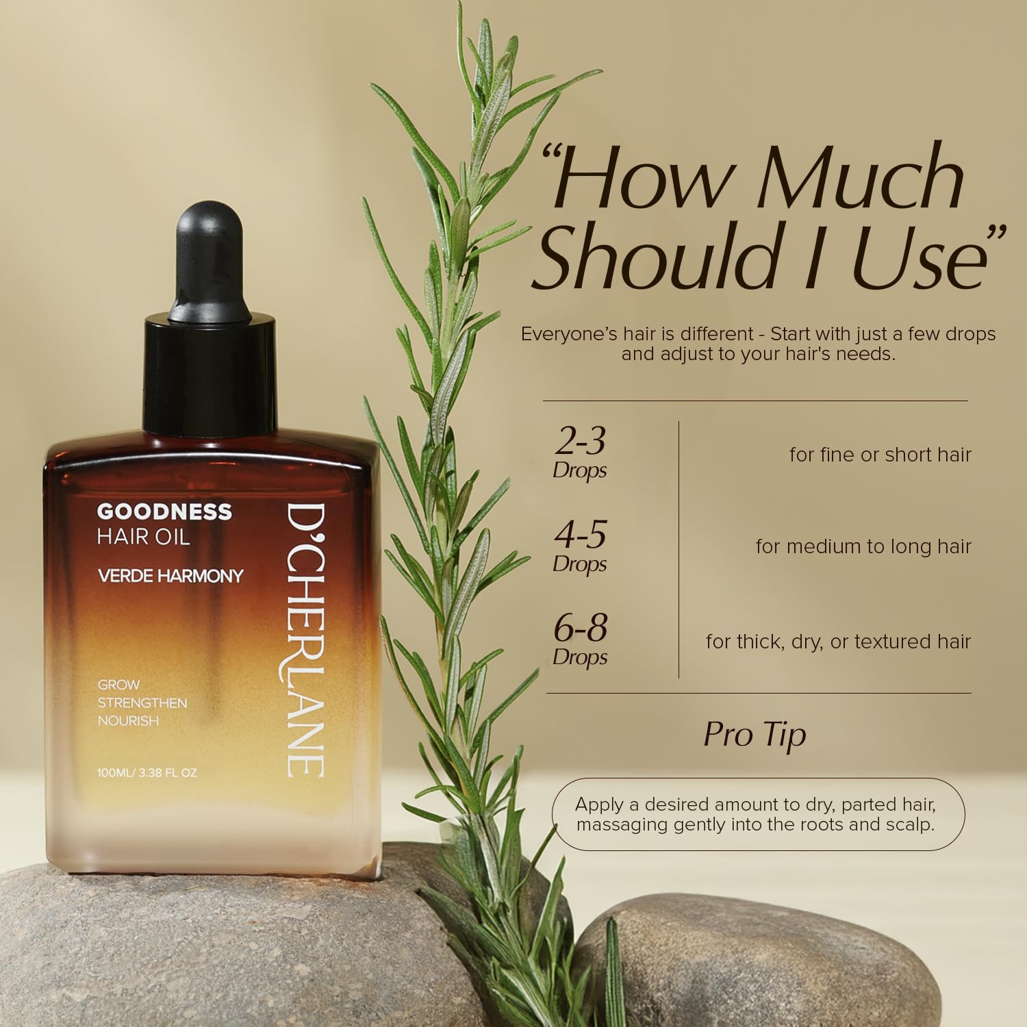 D'Cherlane pre-wash use prepares hair for cleansing and protection.
