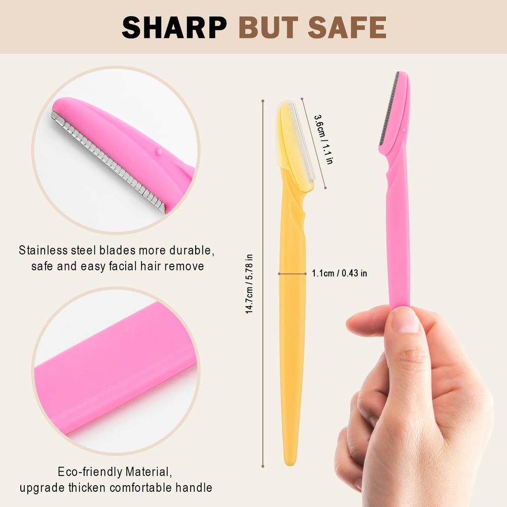 D 21 PCS dermaplane razor precision edge for gentle facial hair removal.