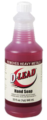 Jabón para manos D-Lead, limpieza de contaminantes con fórmula suave y acondicionadora.