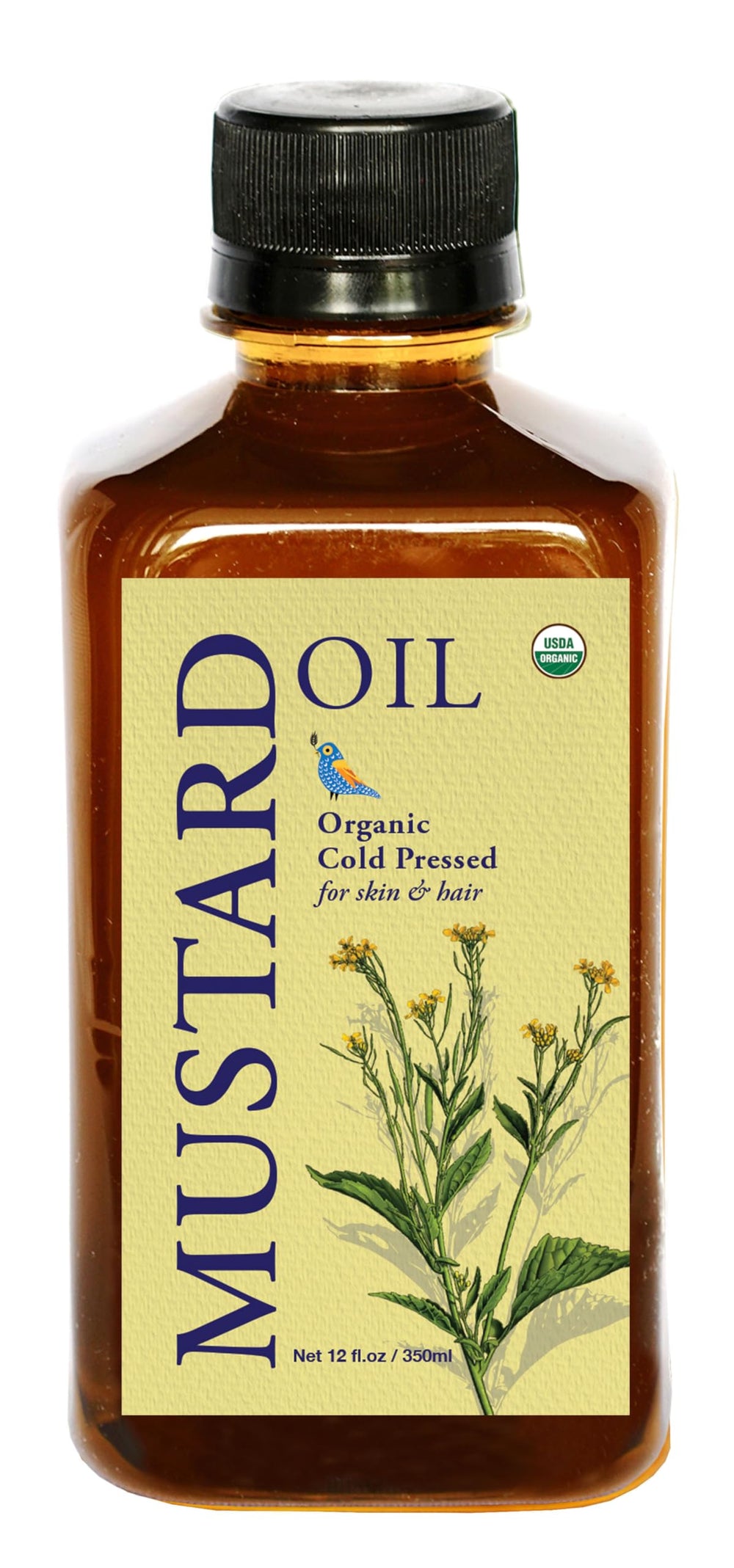 DAANA aceite de mostaza para la piel en botella, hidratación natural diaria.