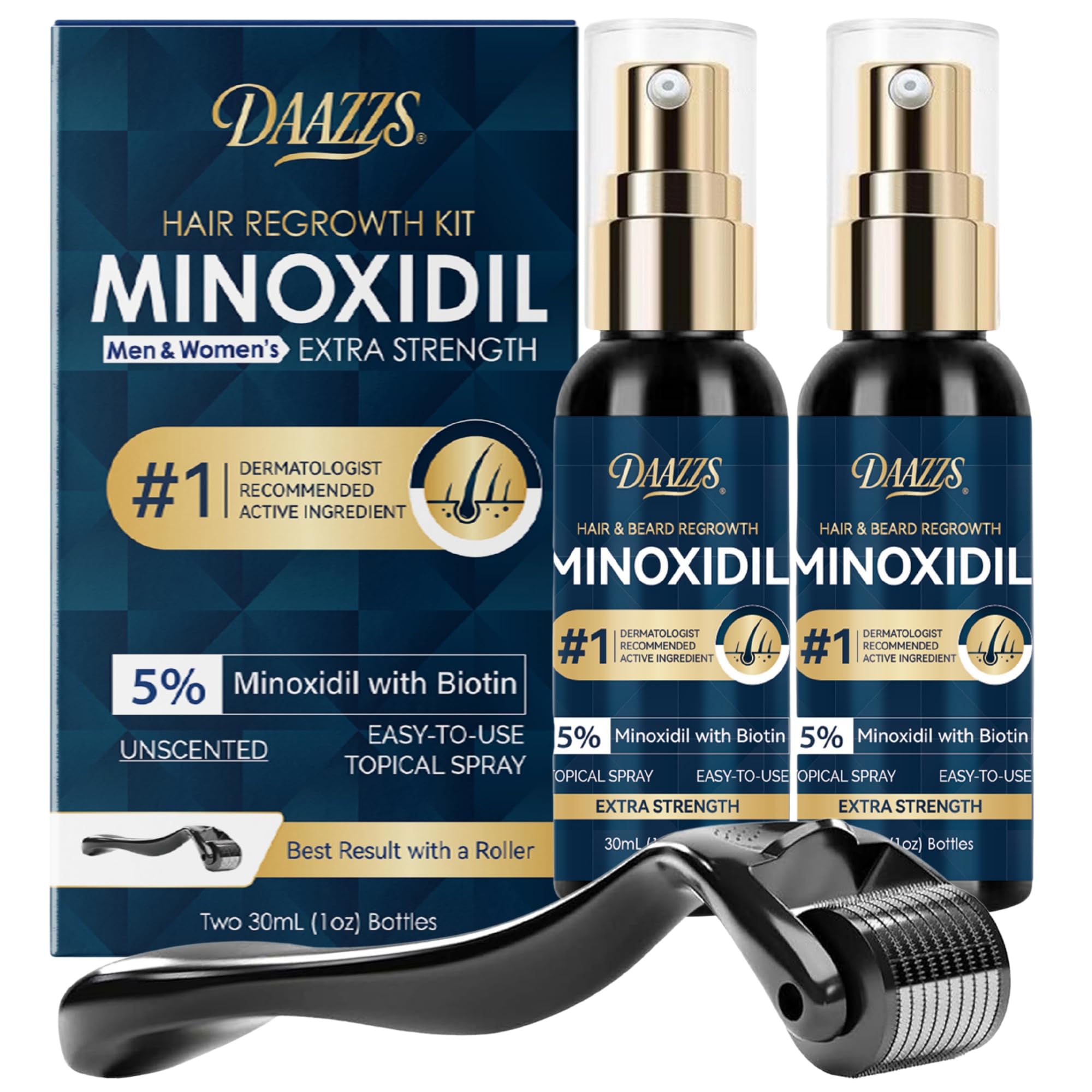 DAAZZS Regrowth Kit con caja y pulverizador para uso cómodo.