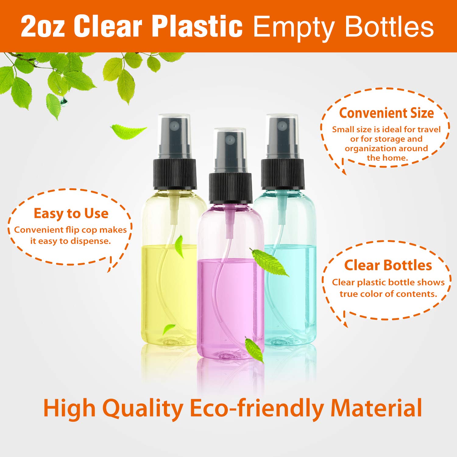 Dabacc refillable empty bottles support multiple liquids and reuse.