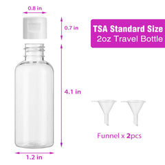 Dabacc travel-size bottles with leakproof flip cap for on-the-go cosmetics.