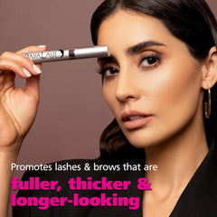 Close-up of applying Dabalash on lashes for fuller look