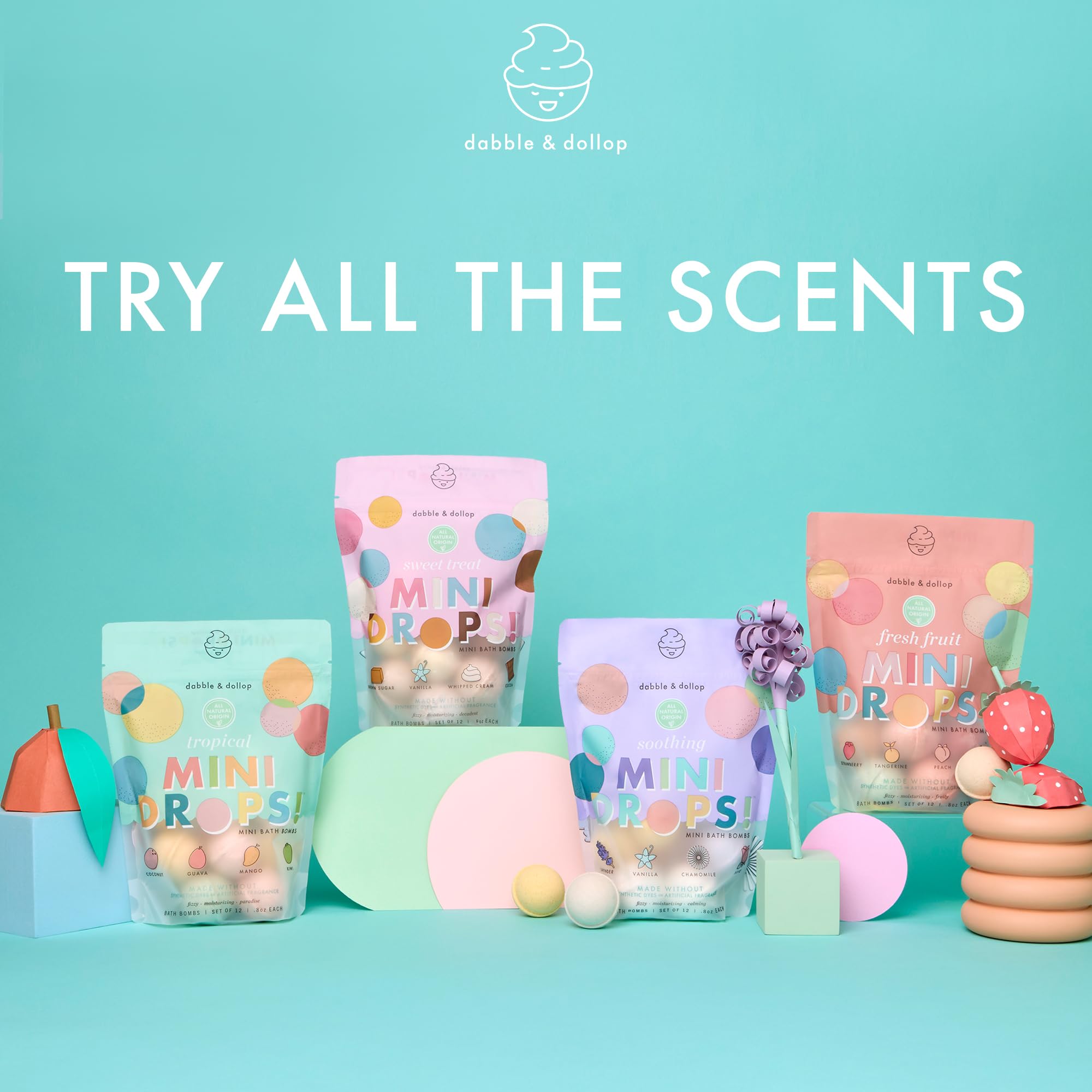 Fruity bath time with Dabble & Dollop promotes playful routines for kids.