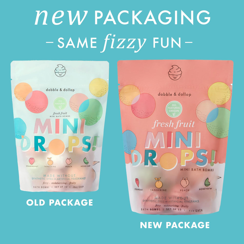 Dabble & Dollop tangerine-scent mini bath bomb for a refreshing bath experience.