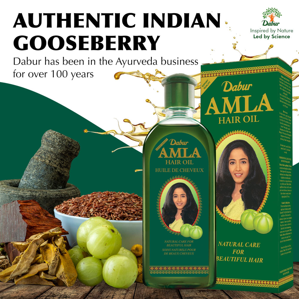 Envase de 500 ml de Dabur Amla Hair Oil para uso diario