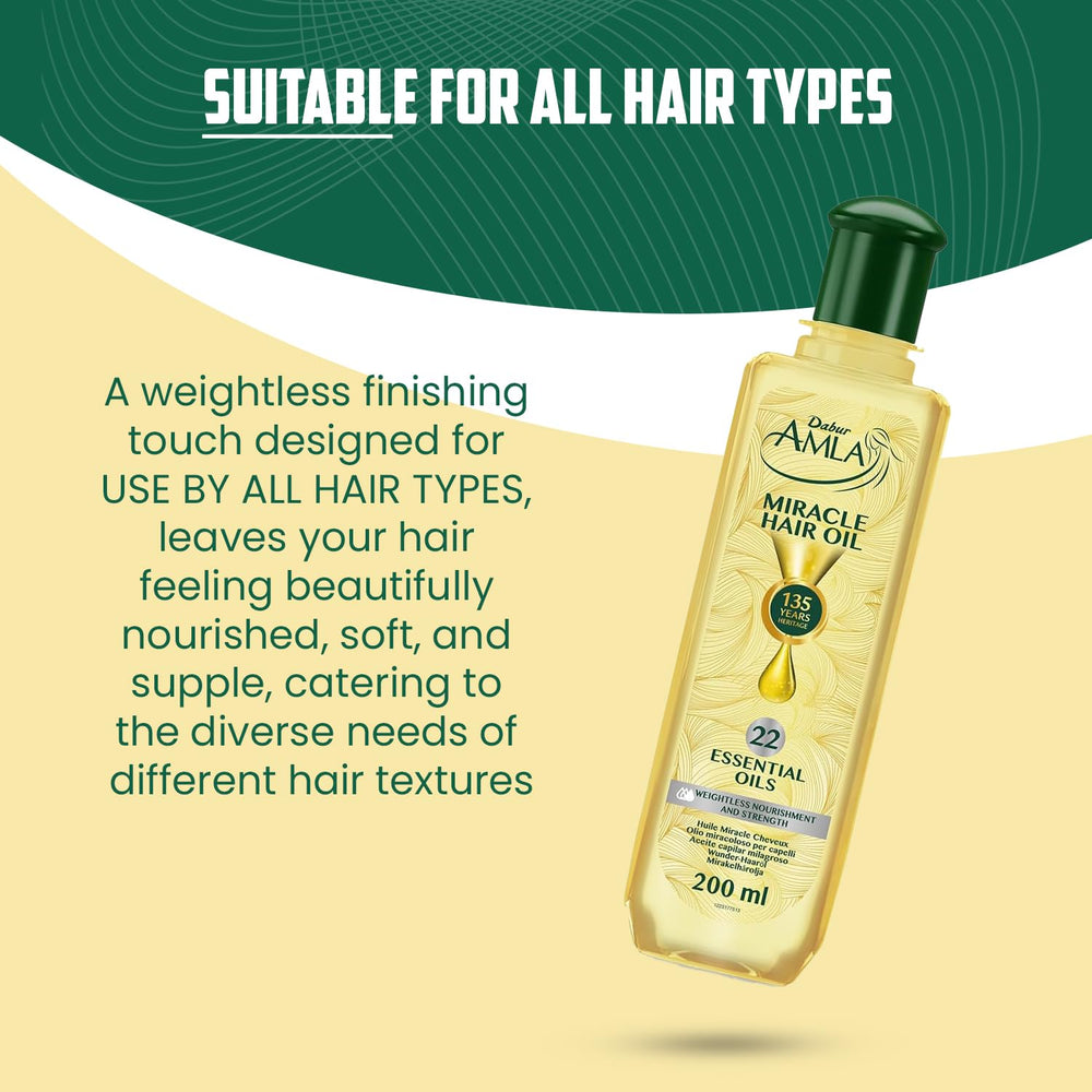 Dabur Amla Luxe Hair Oil closeup illustrating root nourishment for healthier growth.