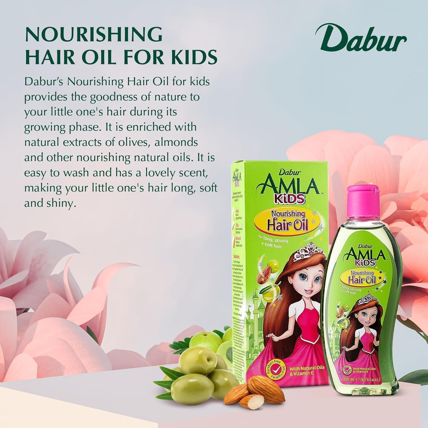 Dabur Amla Niños: gotero para aplicación suave y sin irritación.