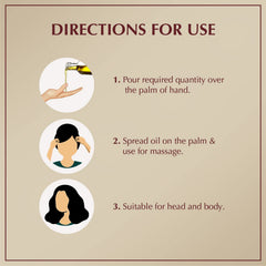 Dabur Kachi Ghani Mustard Oil used in a hair care ritual for scalp nourishment.