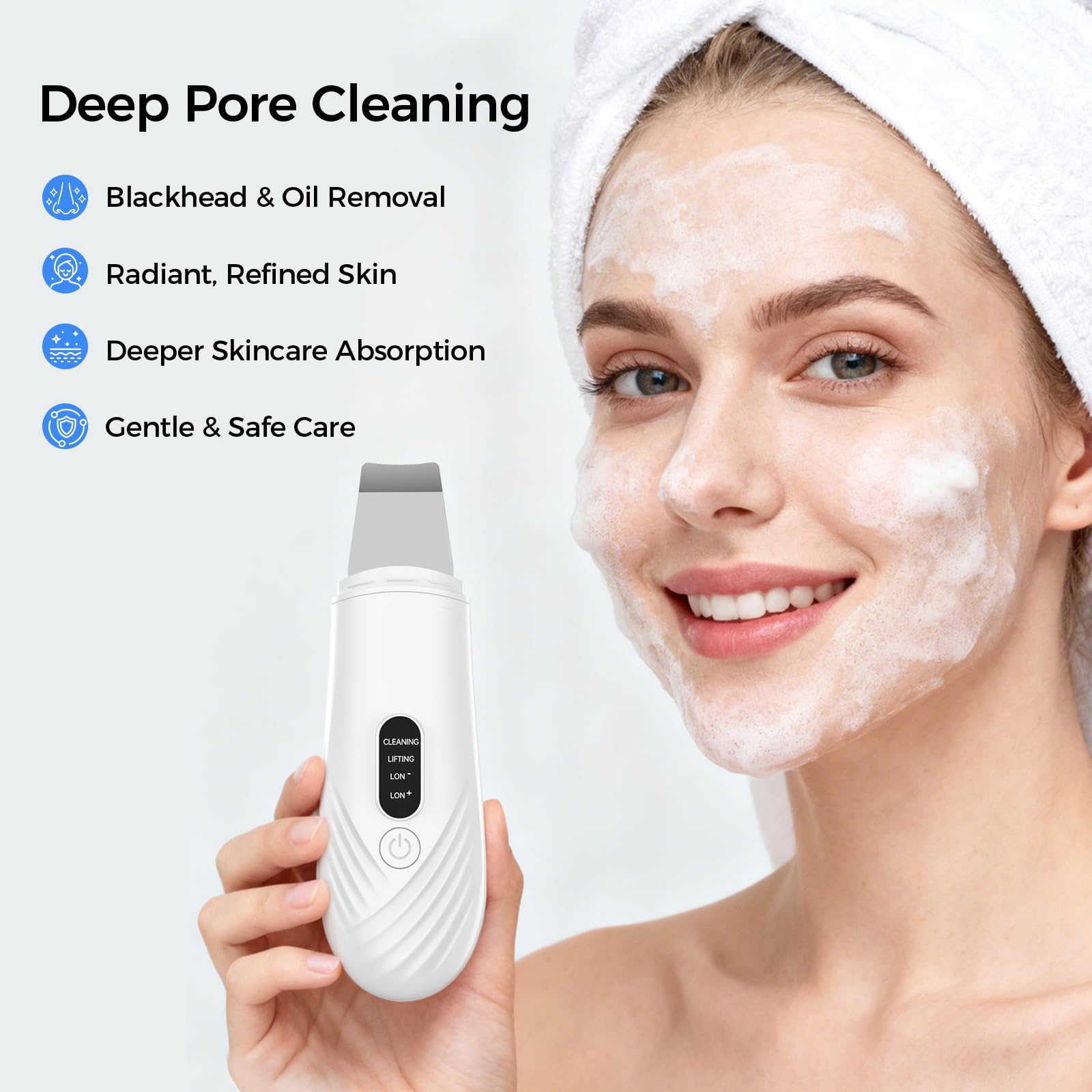 DABZAL Skin Scrubber handheld for easy at-home facial cleansing.