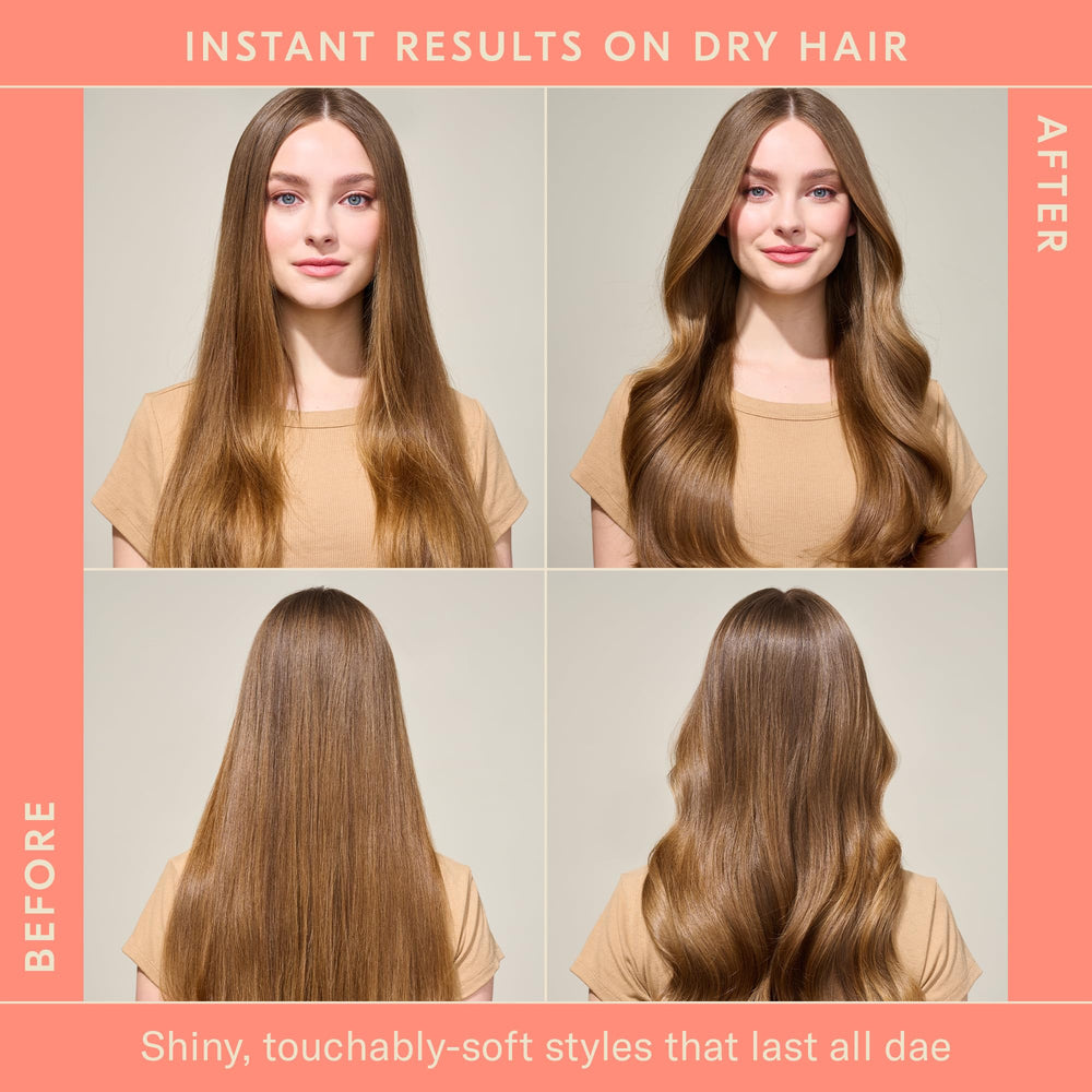Hair after using DAE Agave spray with shine and light hold