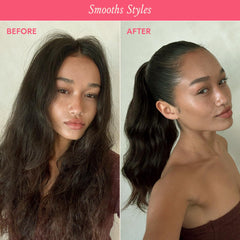DAE Cactus Fruit 3-In-1 Styling Cream creating a shiny blowout look