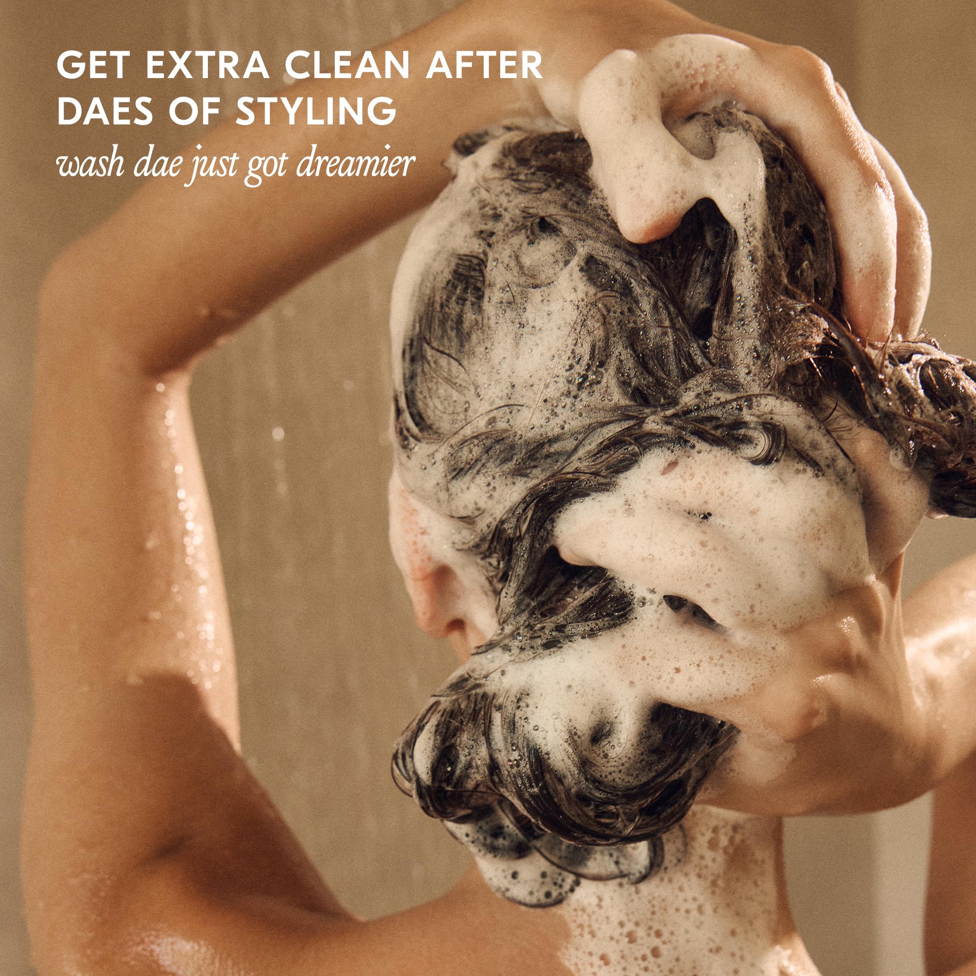 DAE Desert Detox lather highlights rich foam that rinses away buildup.