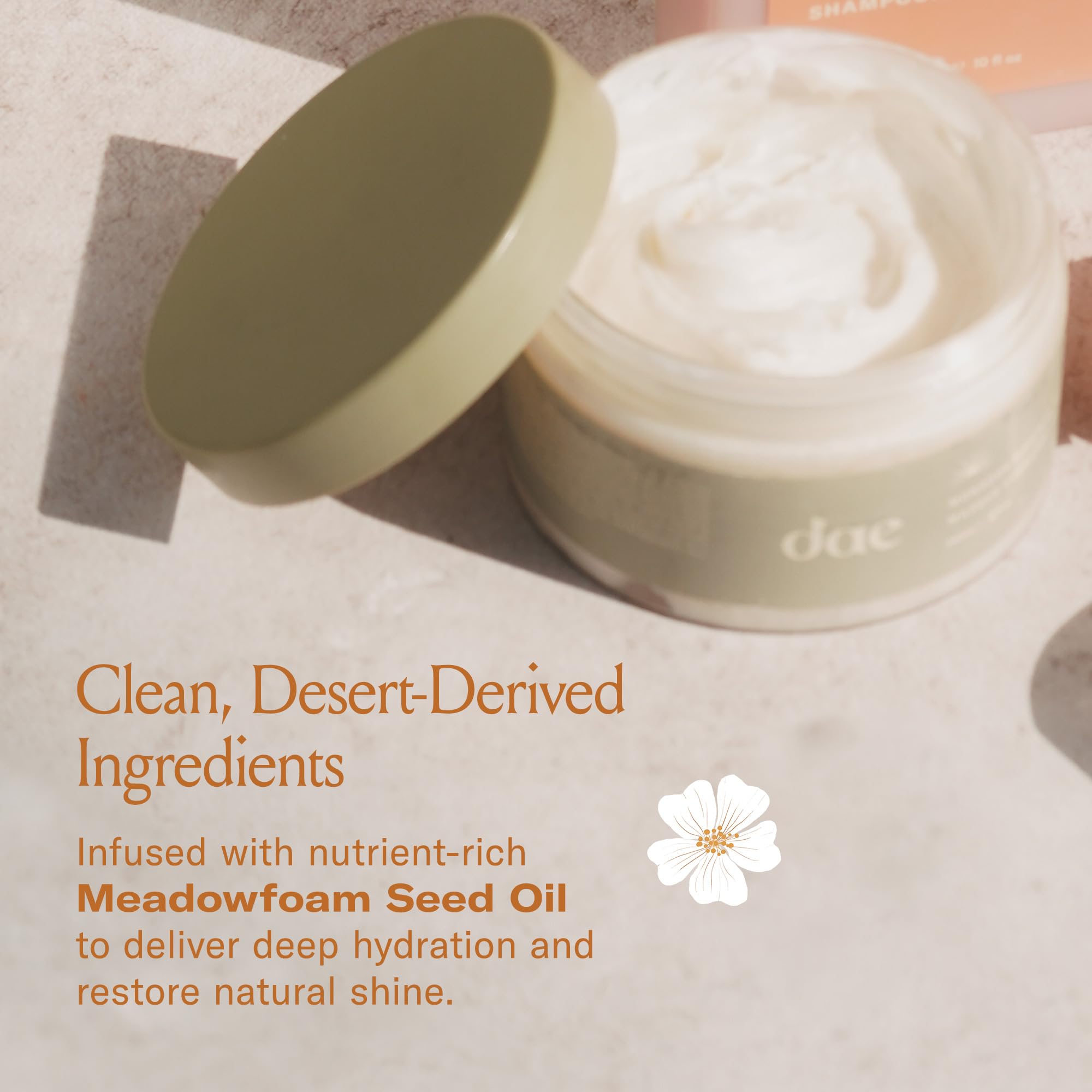 DAE Monsoon Moisture Mask bottle back label highlights vegan formula