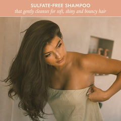 DAE Signature Shampoo lather in hand demonstrates rich foam for cleansing.
