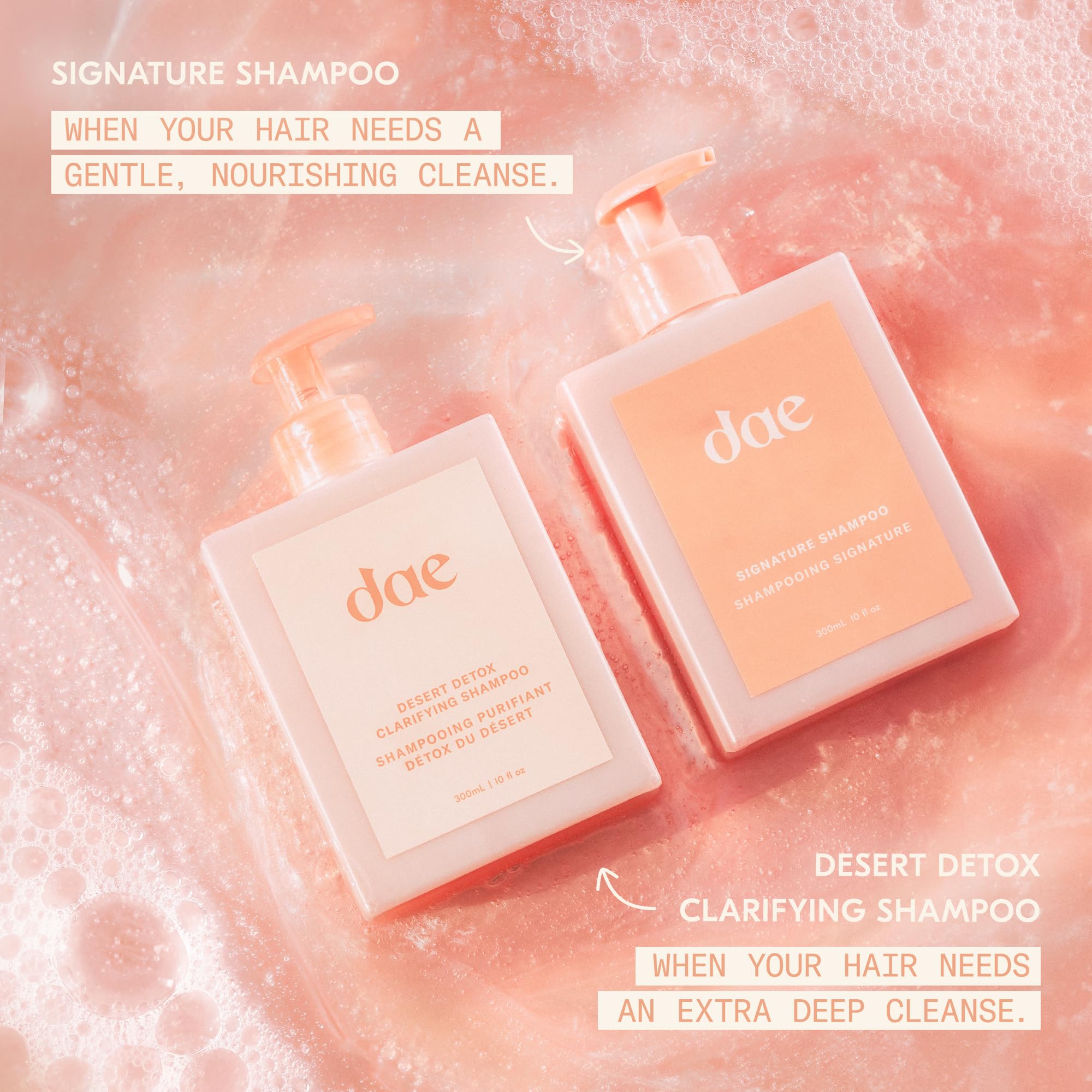 DAE Signature Shampoo packaging recyclable communicates a sustainable choice.