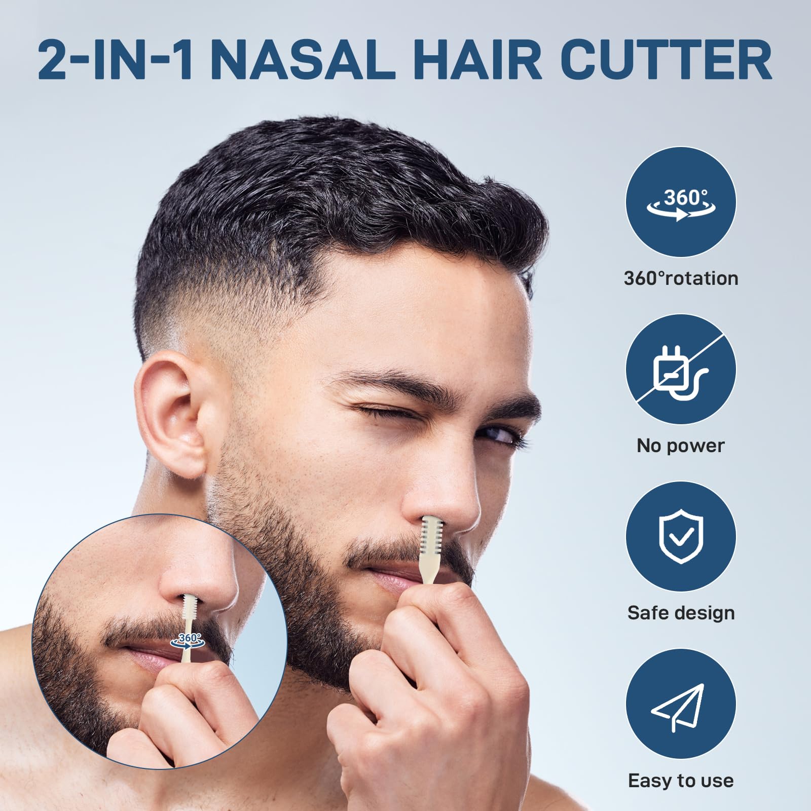 DAFEDÉ nose hair trimmer in a compact travel-friendly design.