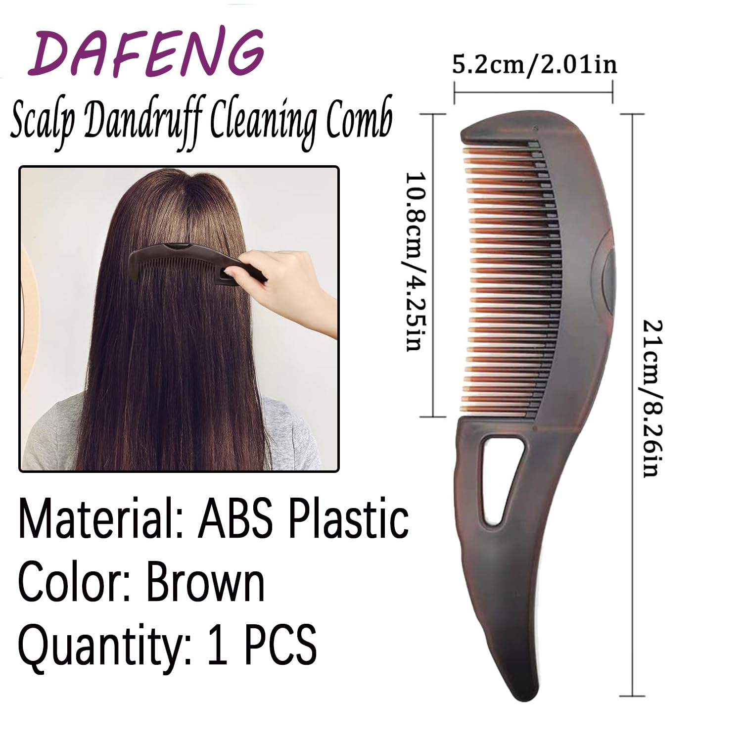 Dafeng Detoxing Comb with energy massage promotes gentle scalp circulation