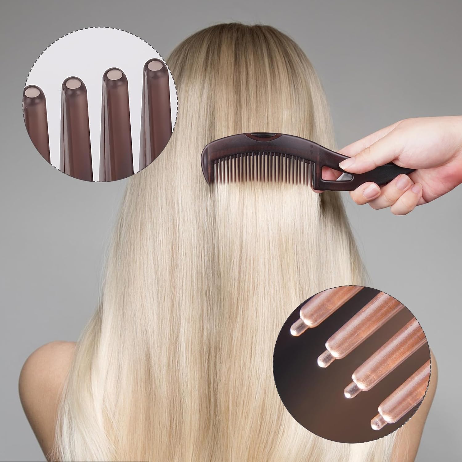 Dafeng Easy-Cleaning Dandruff Comb rinses and air dries