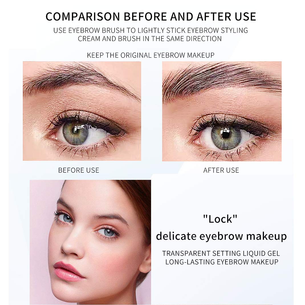 DAGEDA apply brow gel preview showing quick shaping and setting.