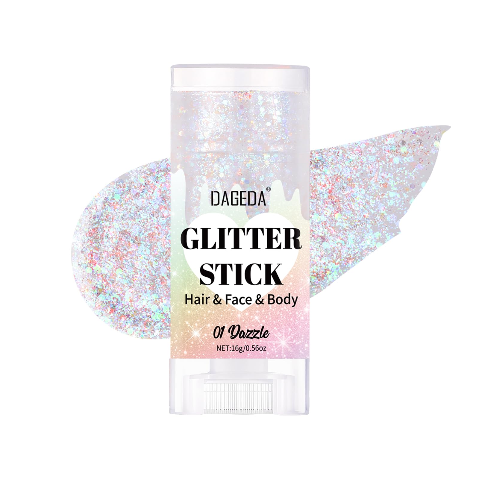 DAGEDA Dazzle Stick glitter particles and star flakes for radiant party glow.