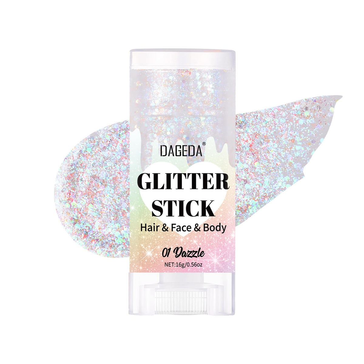 DAGEDA Dazzle Stick glitter particles and star flakes for radiant party glow.