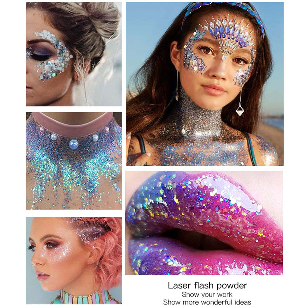 DAGEDA glitter gel sticks well with minimal fallout for clean application.