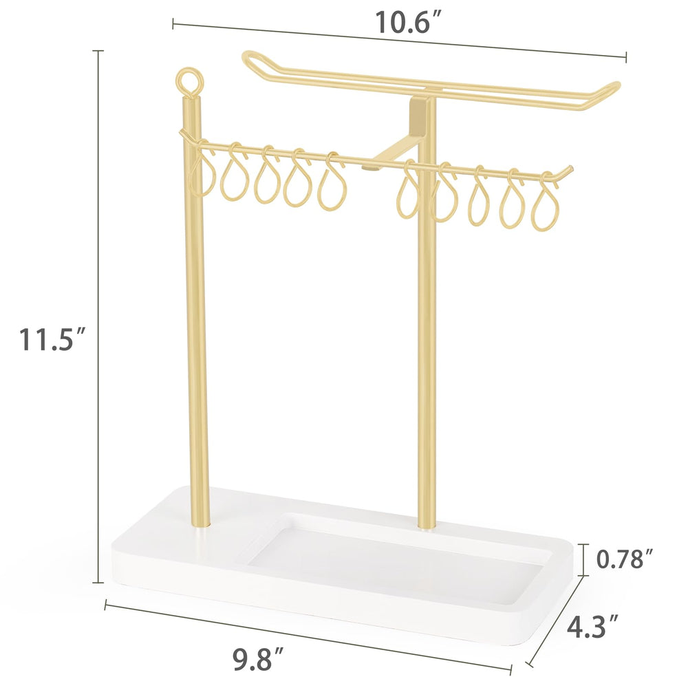 Dahey headband holder in a dorm or bathroom setup for compact organization