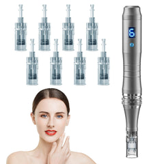 DAHOZE DermaStamp system 0.25mm close-up showing beginner-friendly microneedling.