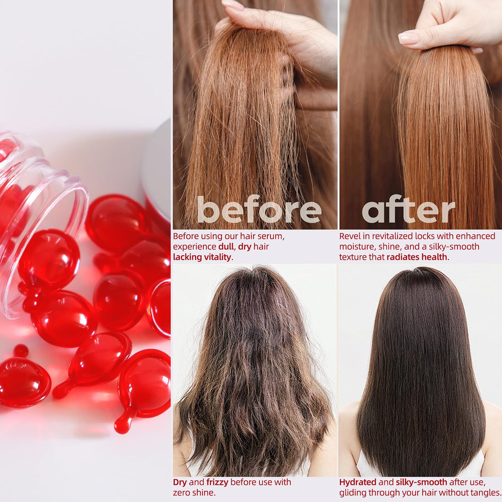 Cabello con brillo saludable gracias al sérum sin enjuague DaiLaiFu