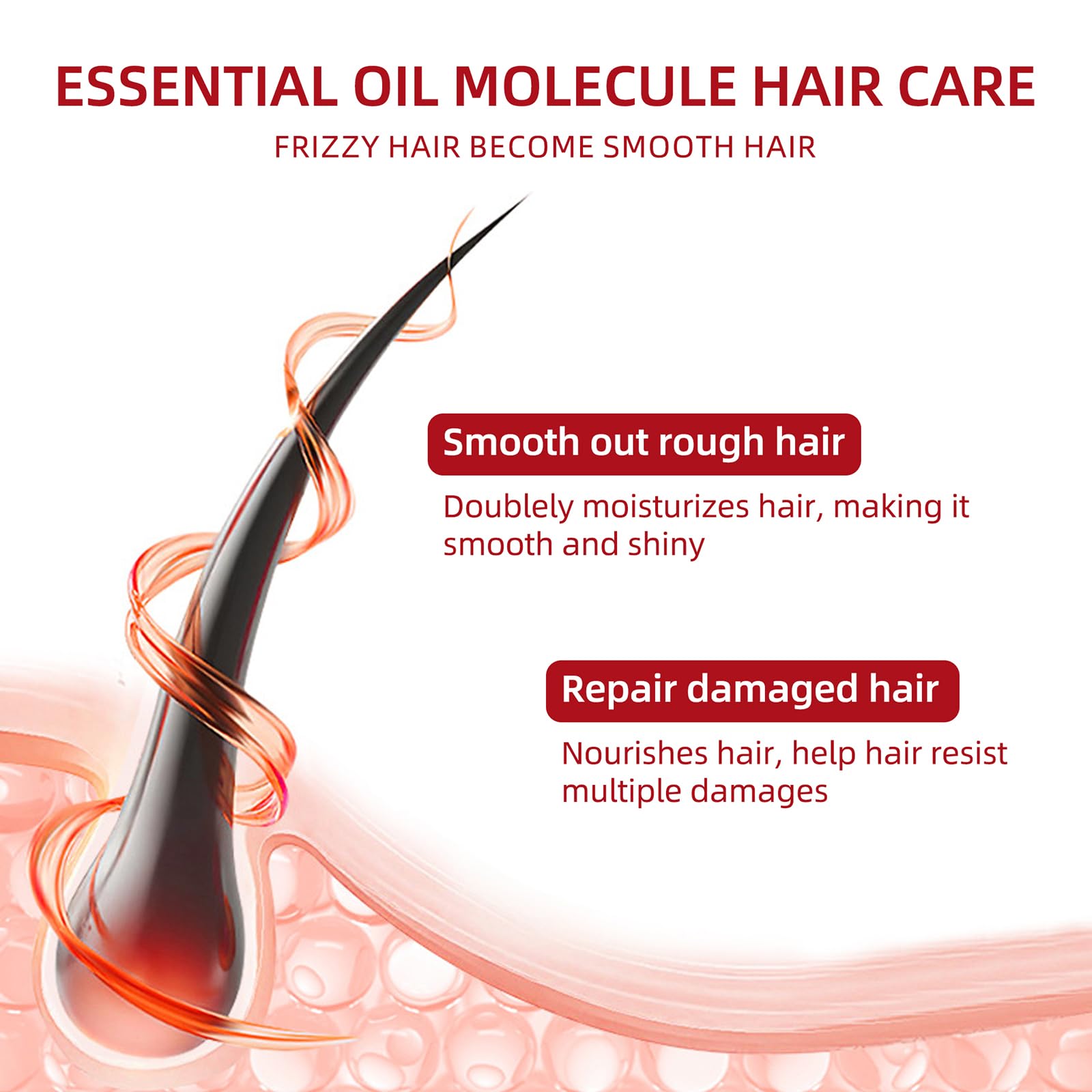 Reparación suave del cabello dañado usando DaiLaiFu Sérum