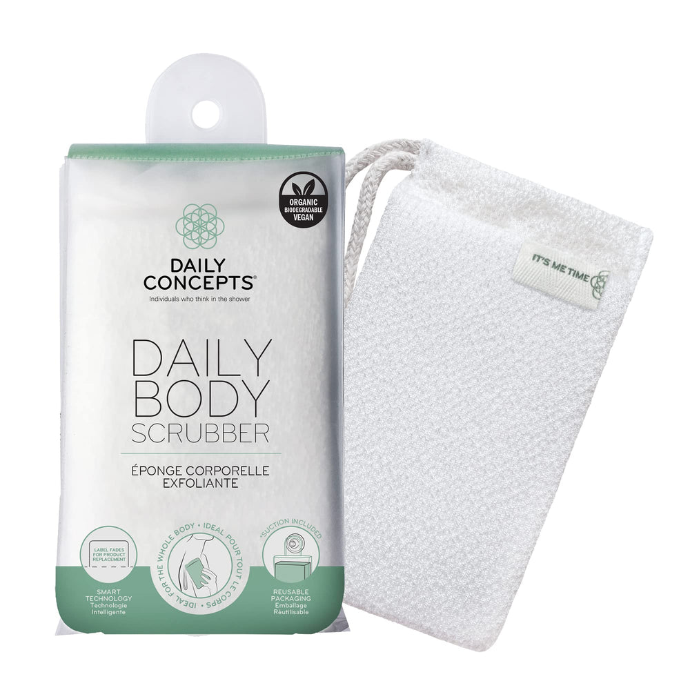 Daily Concepts exfoliante corporal ventosa incluida para colgar y secar fácilmente