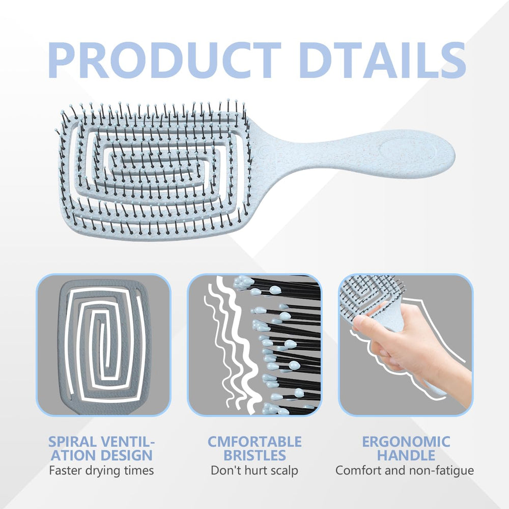 Daily Gard Detangling Brush ergonomic handle for comfortable styling sessions.