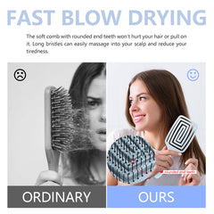 Daily Gard Detangling Brush soft bristles detail for gentle knots.