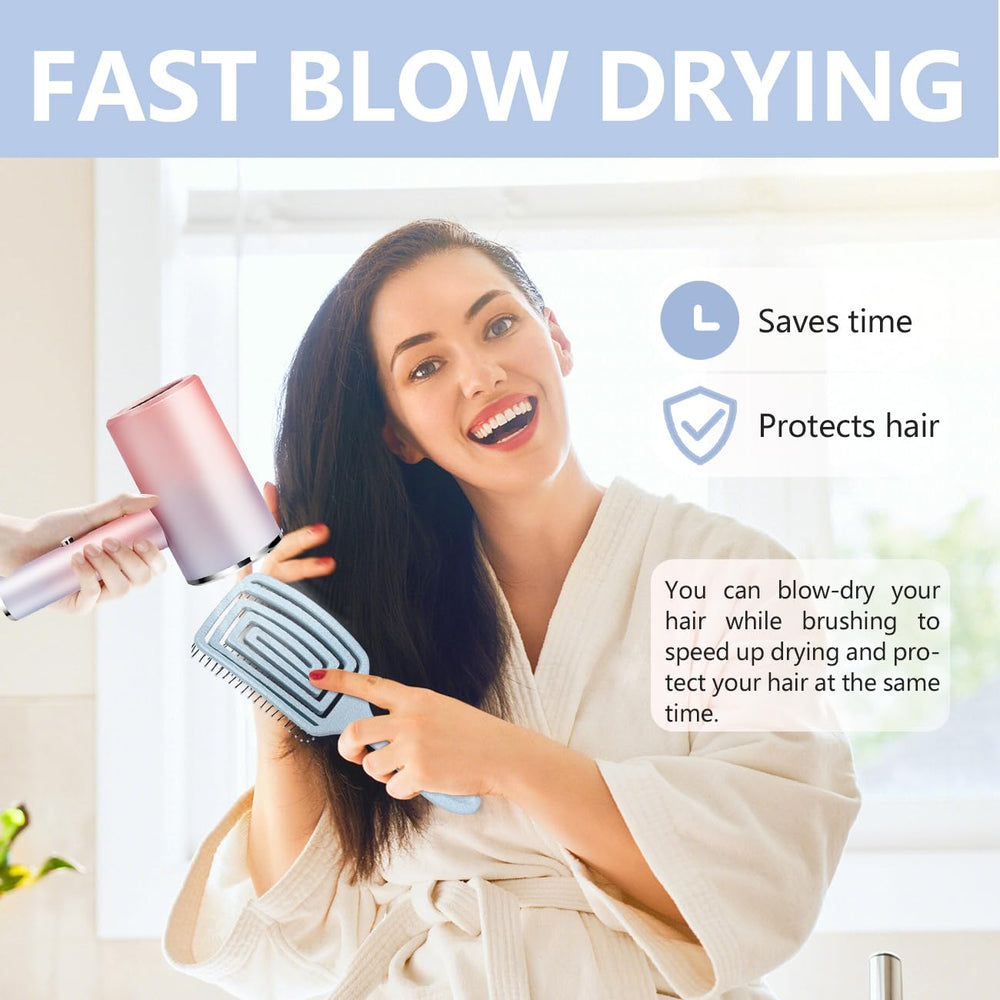 Daily Gard Detangling Brush vented design close-up speeds drying.