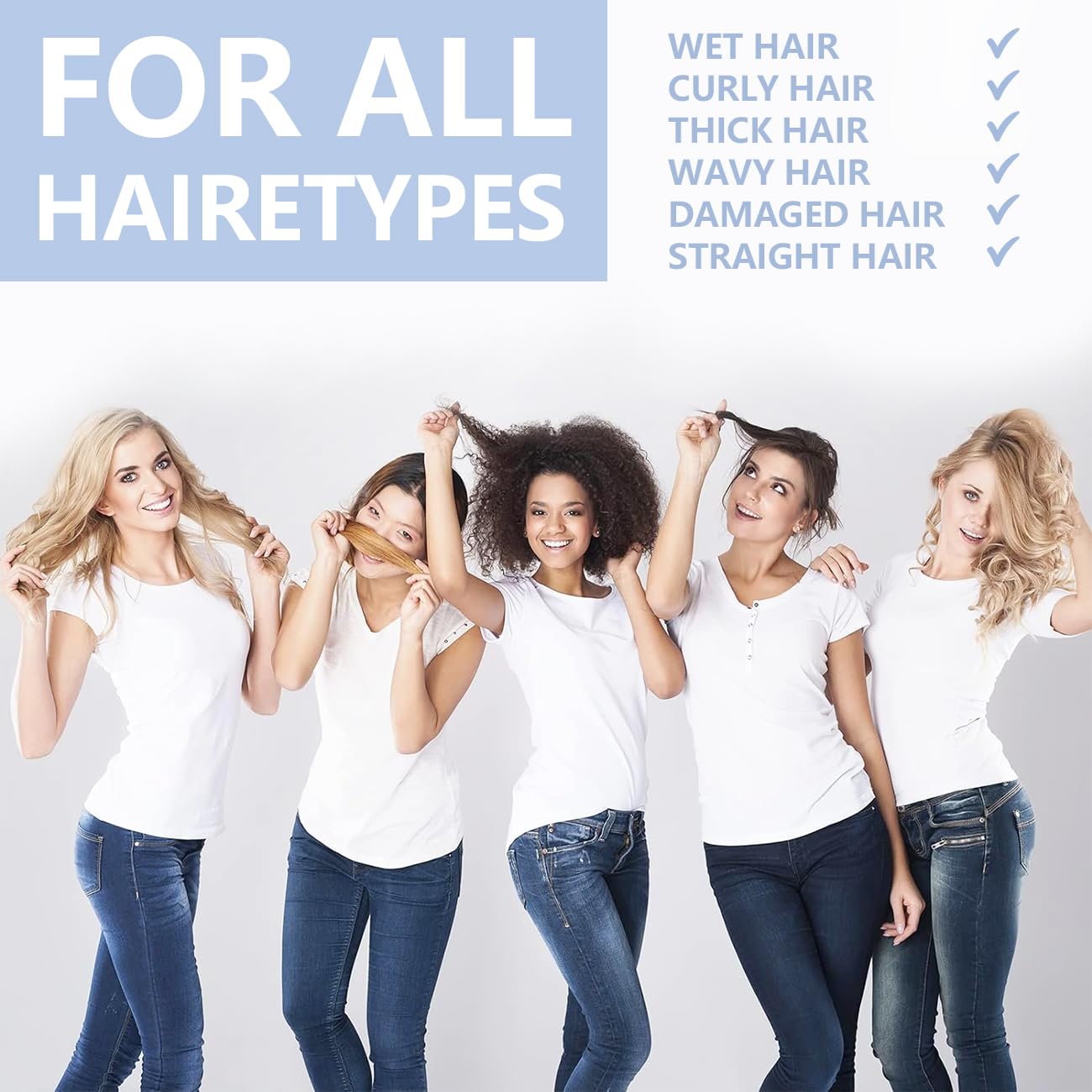 Daily Gard Detangling Brush used on wet hair to prevent snagging.