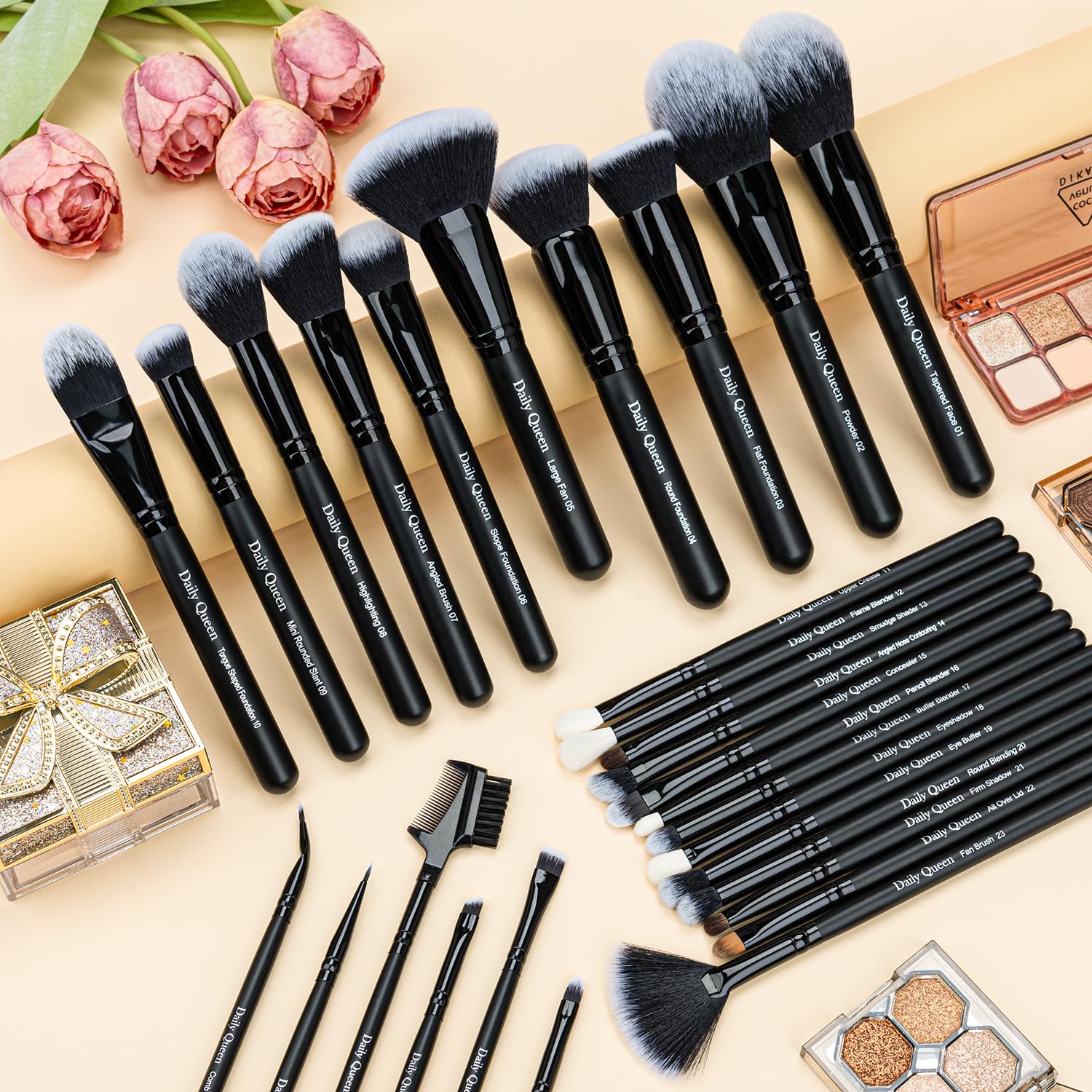 Daily Queen 29pcs eyeshadow brush for precise crease and lid shading.